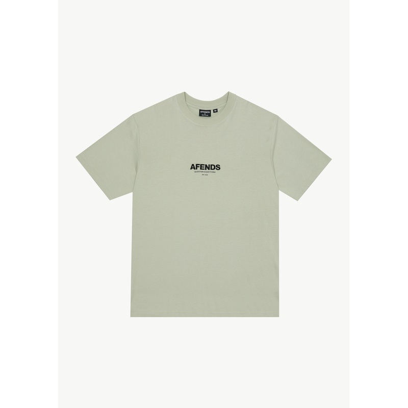AFENDS Mens Vinyl – Retro Tee – Eucalyptus