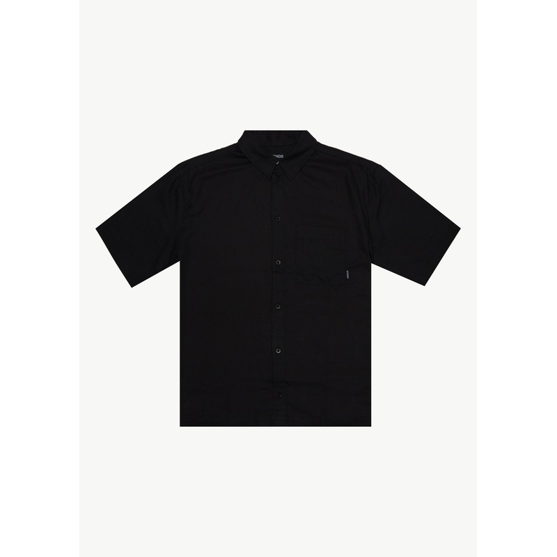 AFENDS Mens Everyday – Short Sleeve Shirt – Black