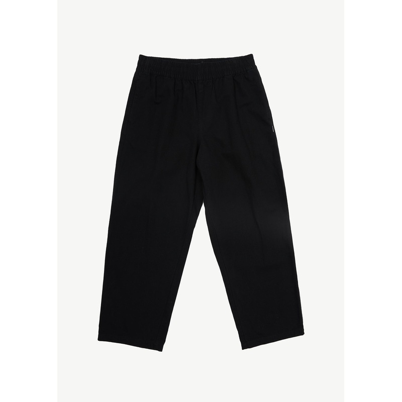 AFENDS Mens Ninety Eights – Elastic Waist Pant – Black