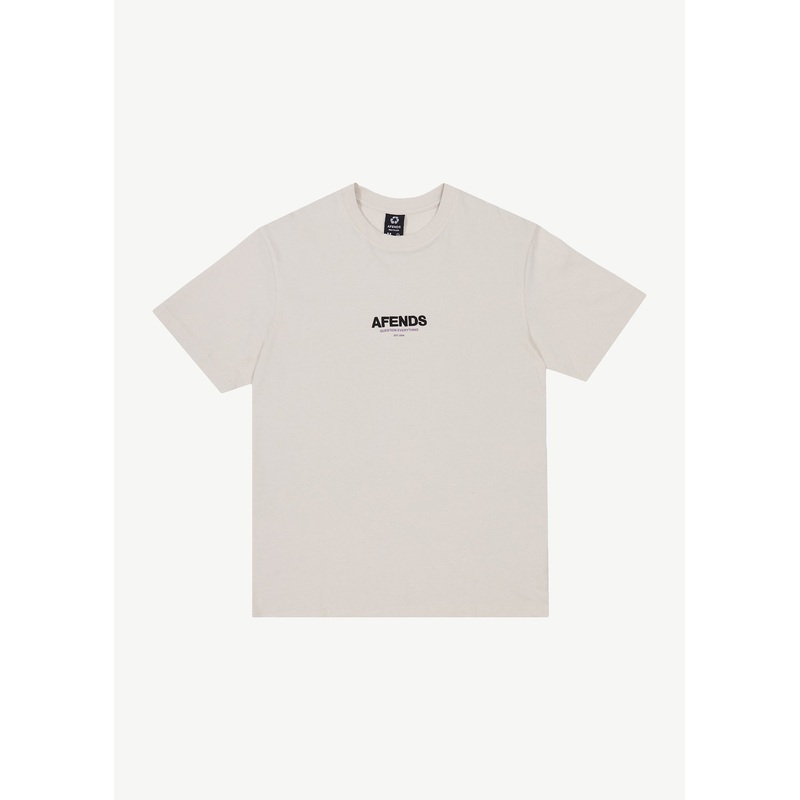 AFENDS Mens Vinyl – Retro Tee – Moonbeam