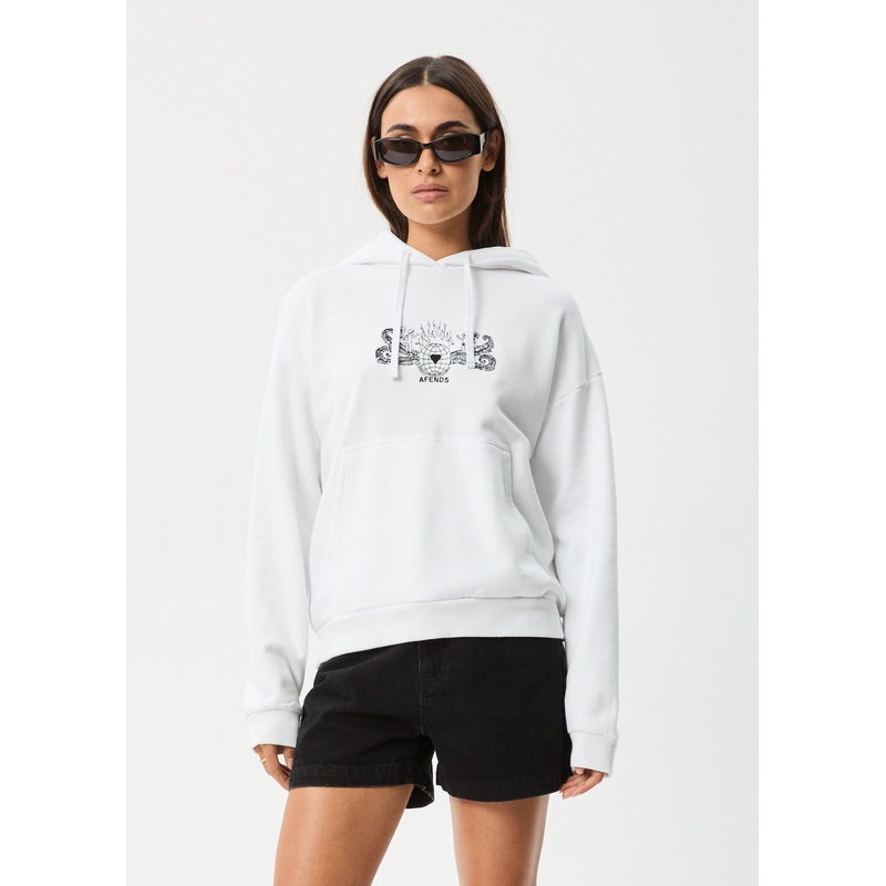 AFENDS Womens Bonfire – Hoodie – White