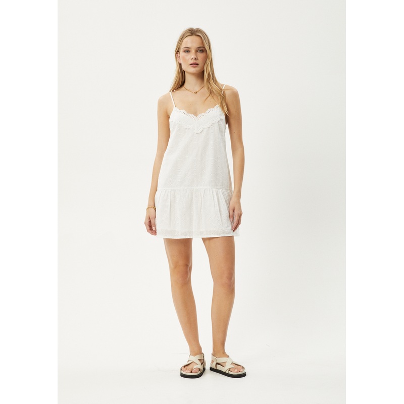 AFENDS Womens Marlow – Mini Dress – White