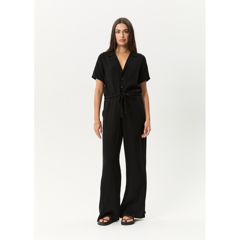 AFENDS Womens Mason – Relaxed Jumpsuit – Black
