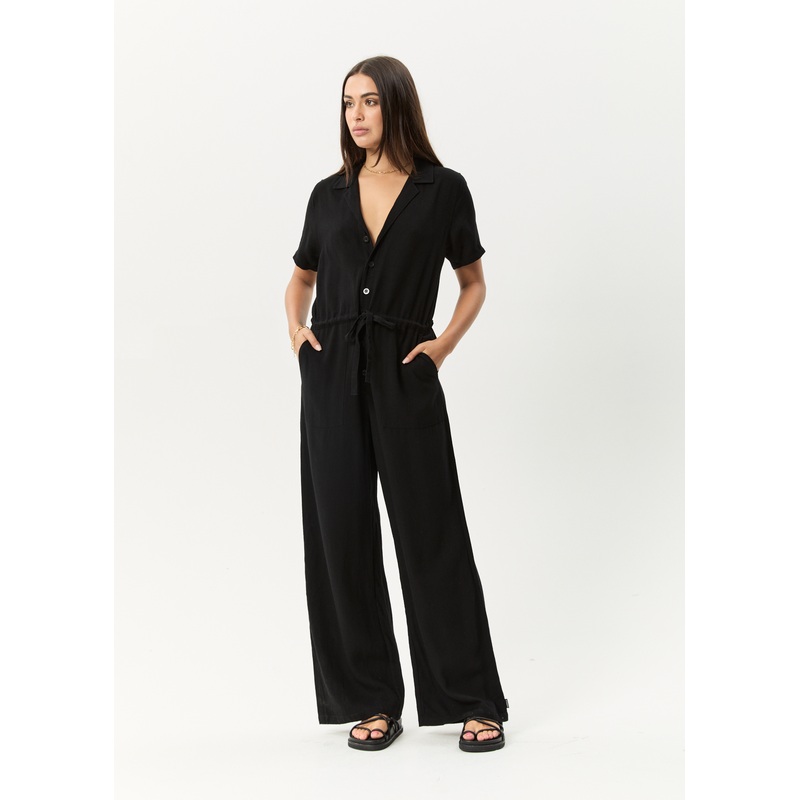AFENDS Womens Mason – Relaxed Jumpsuit – Black