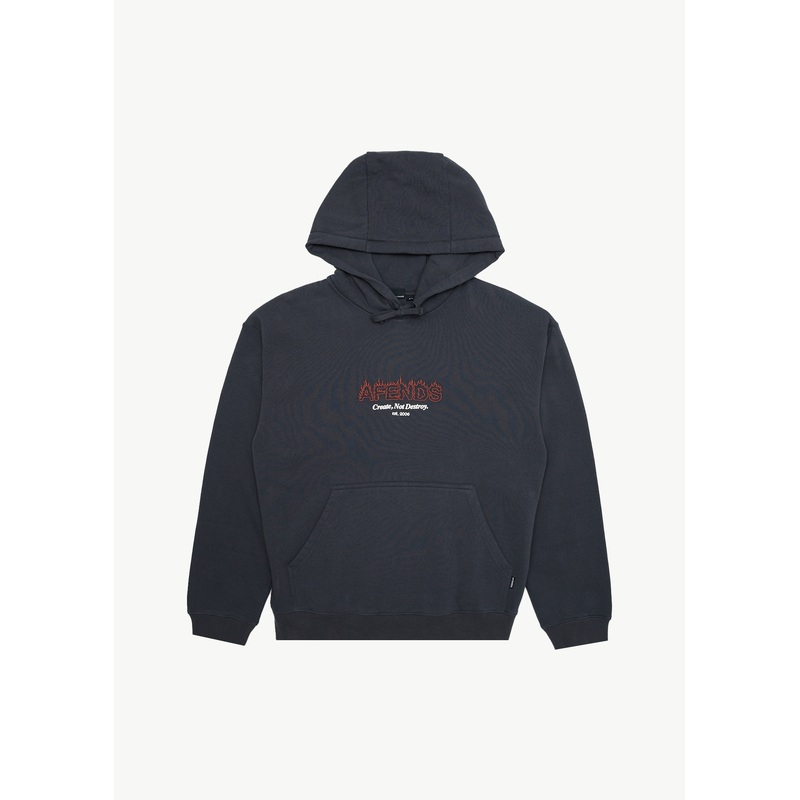 AFENDS Mens Ember – Hoodie – Charcoal