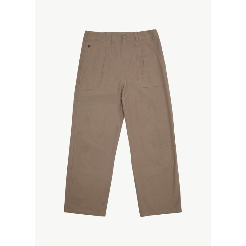 AFENDS Mens Glider – Pleated Pant – Fossil