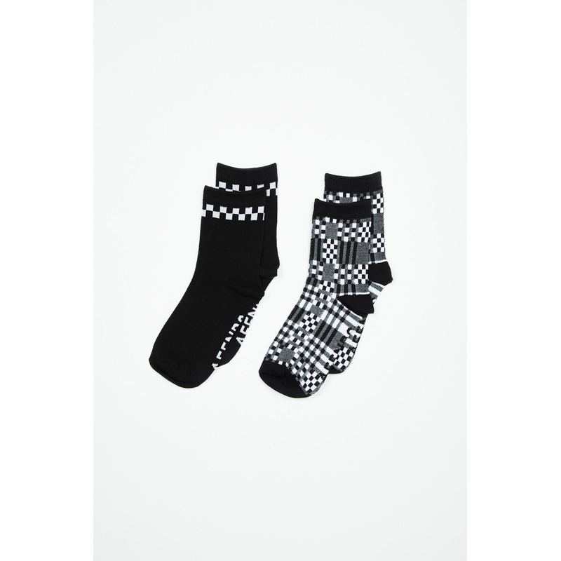 AFENDS Womens Blair – Socks Two Pack – Black / White