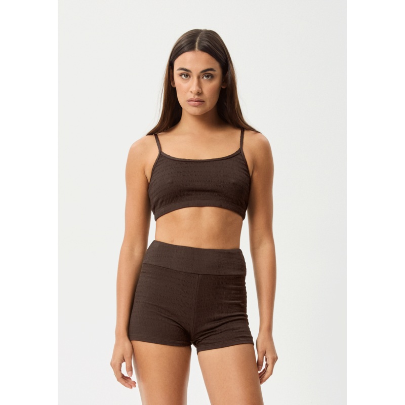 AFENDS Womens Cleo – Swim Short – Coffee