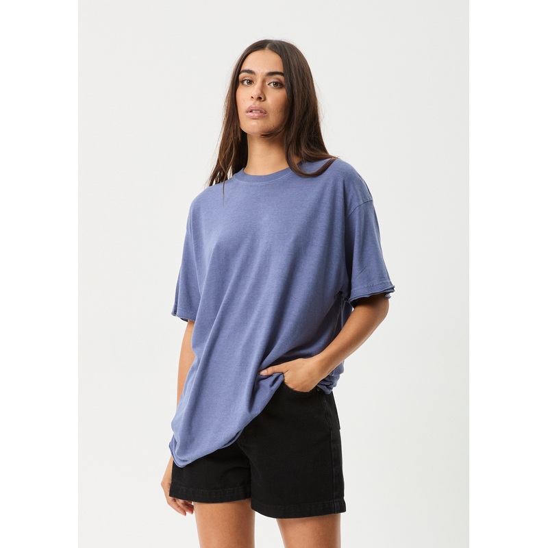 AFENDS Womens Slay – Oversized Tee – Washed Marlin