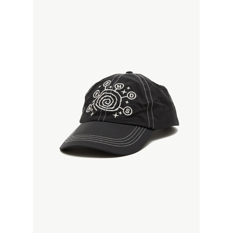 AFENDS Mens Cosmic Con – Six Panel Cap – Black