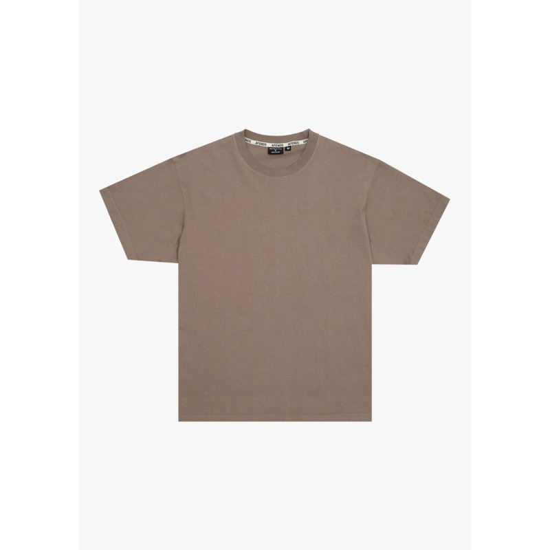 AFENDS Mens Genesis – Heavyweight Boxy Tee – Fossil