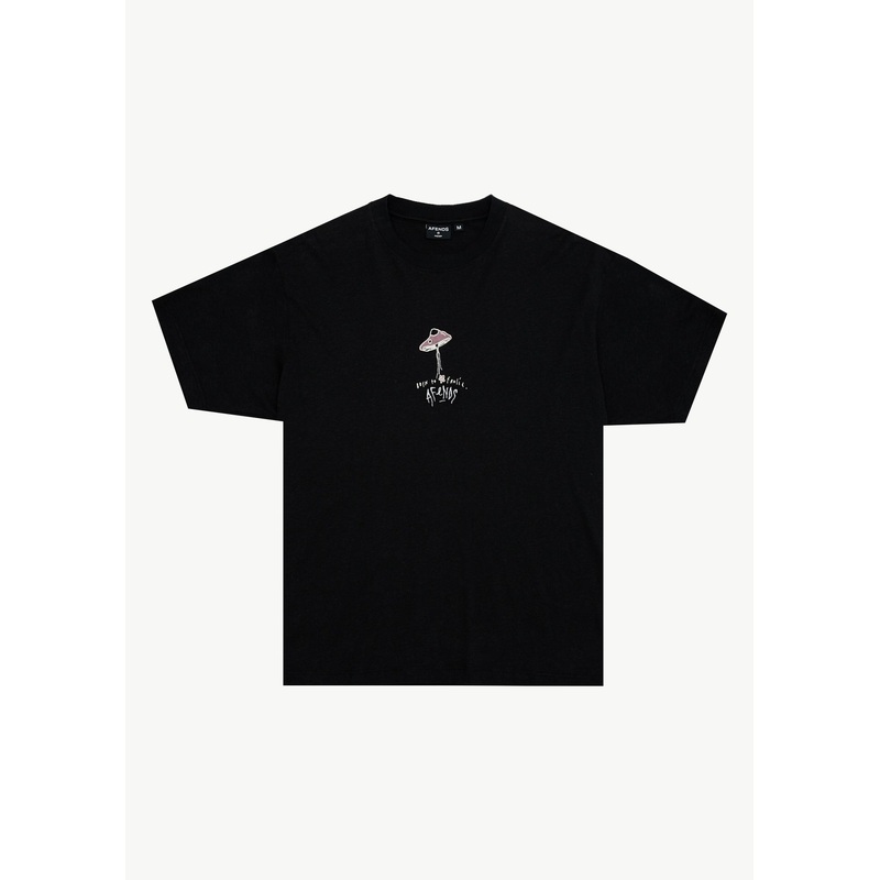 AFENDS Mens High Priority – Boxy Tee – Black
