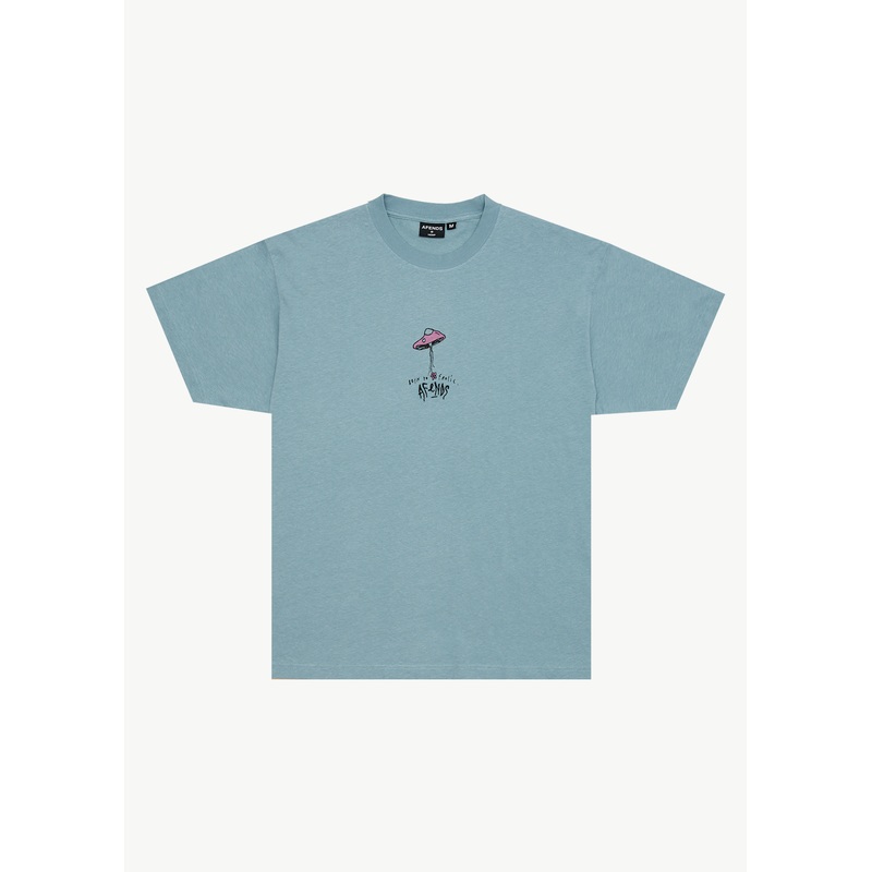 AFENDS Mens High Priority – Boxy Tee – Ocean Spray
