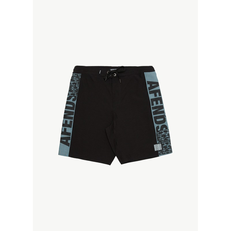 AFENDS Mens Tread – Surf Related Boardshort 20 – Black