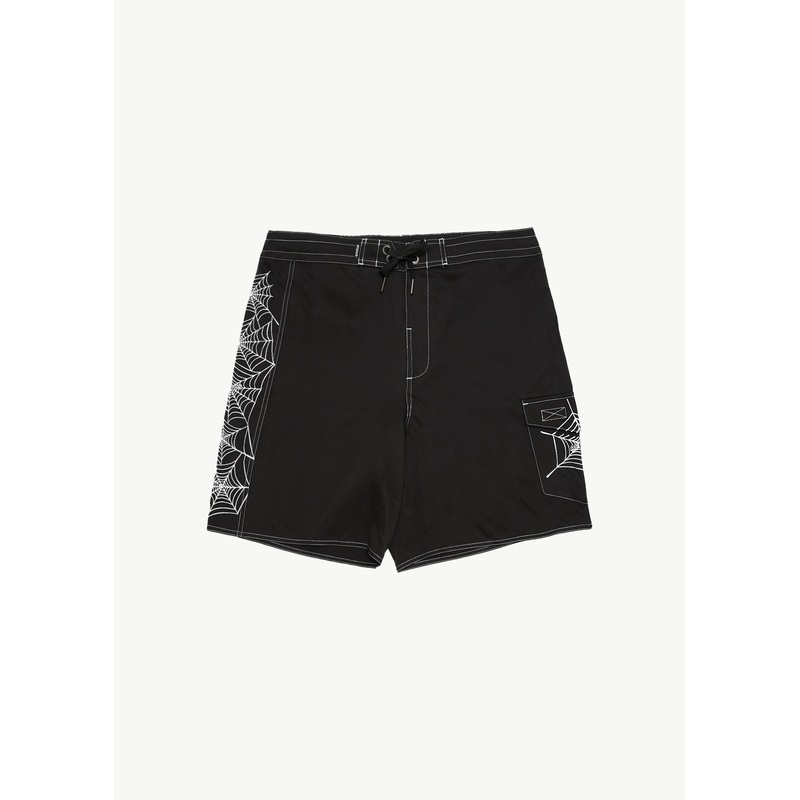 AFENDS Mens Webhead – Surf Related Boardshort 18 – Black