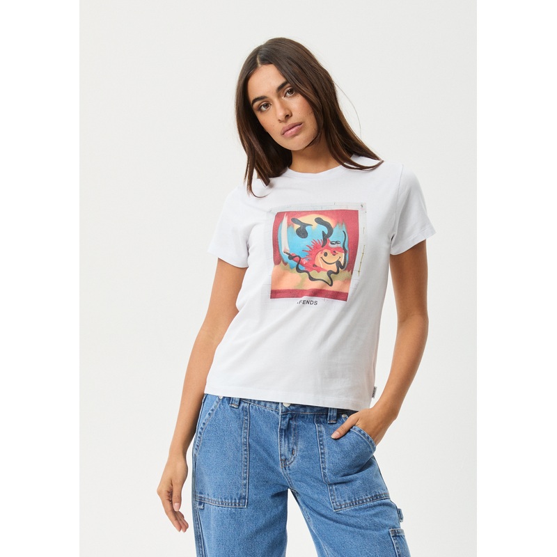 AFENDS Womens Apocalypso – Regular Tee – White