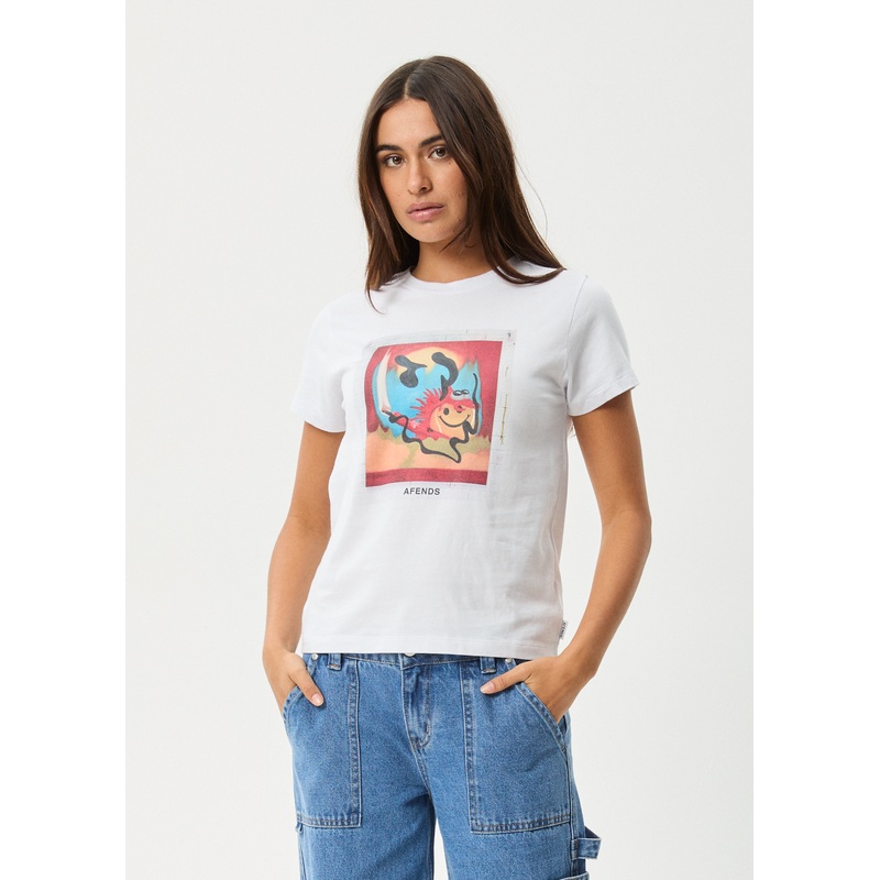 AFENDS Womens Apocalypso – Regular Tee – White