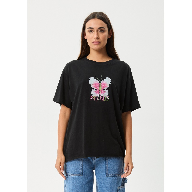 AFENDS Womens Butterfluer – Oversized Tee – Black