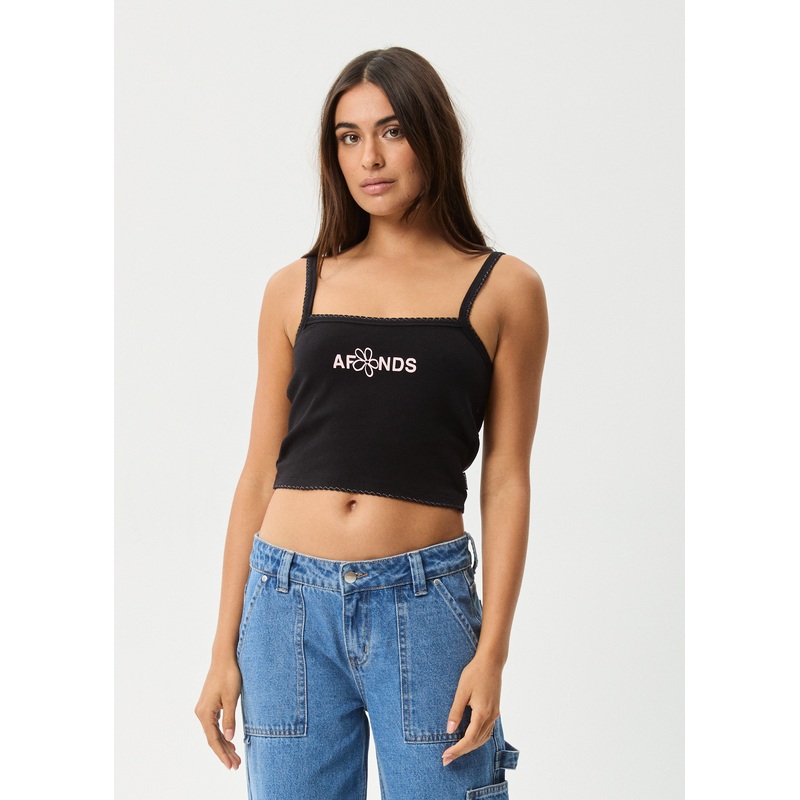 AFENDS Womens Frolic – Rib Singlet – Black
