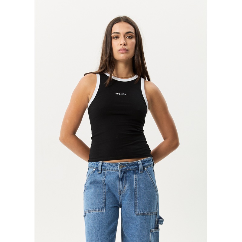 AFENDS Womens Knots – Singlet – Black