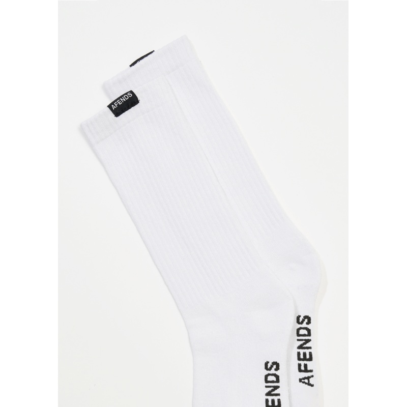 AFENDS Mens Everyday – Socks One Pack – White