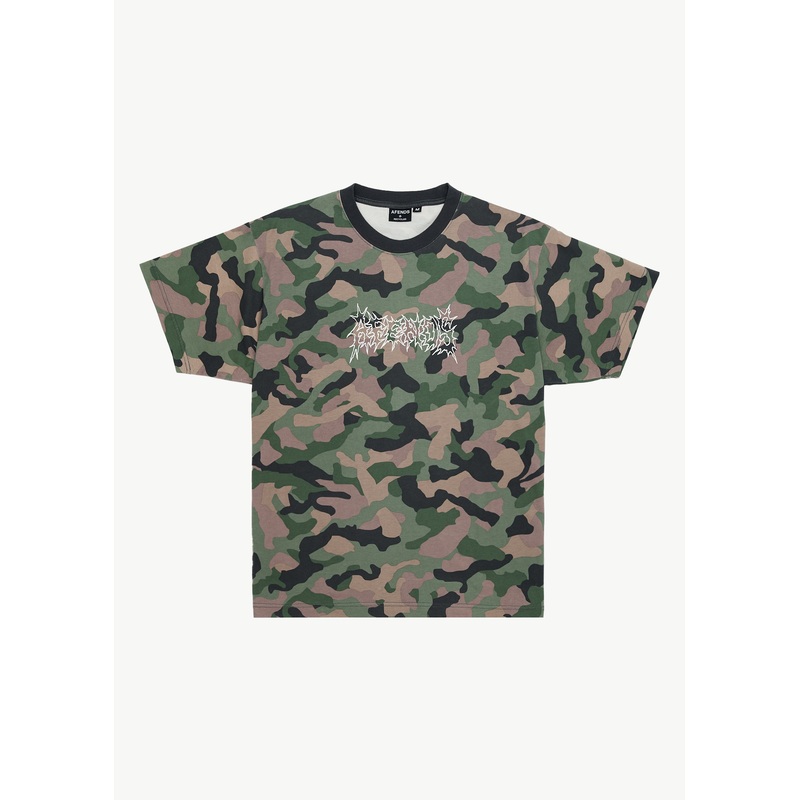 AFENDS Mens Hidden – Boxy Tee – Hidden
