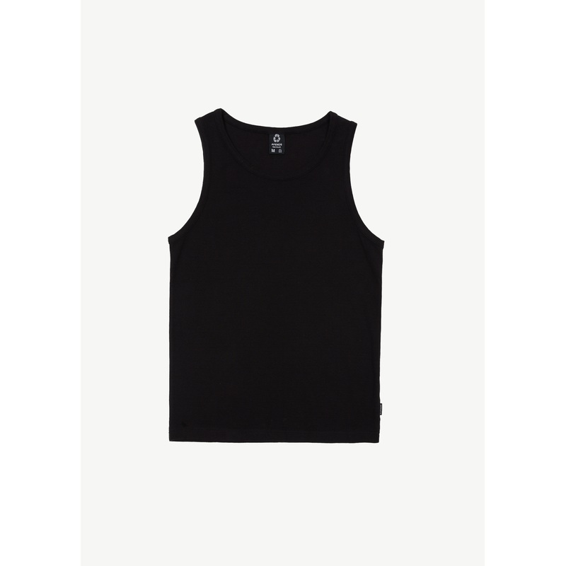 AFENDS Mens Paramount – Rib Singlet – Black