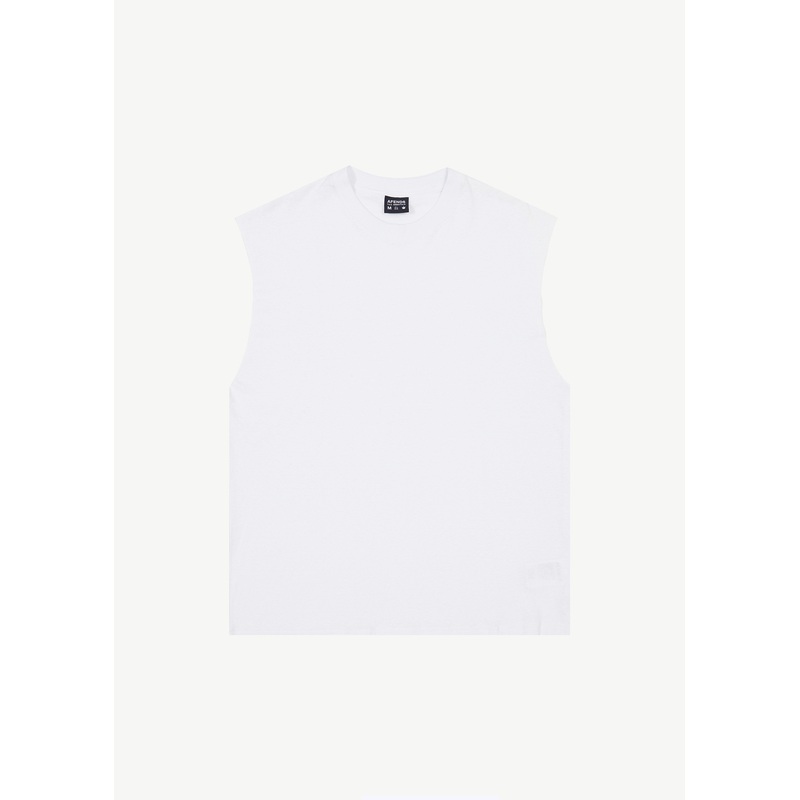 AFENDS Mens Vacation – Sleeveless Tee – White