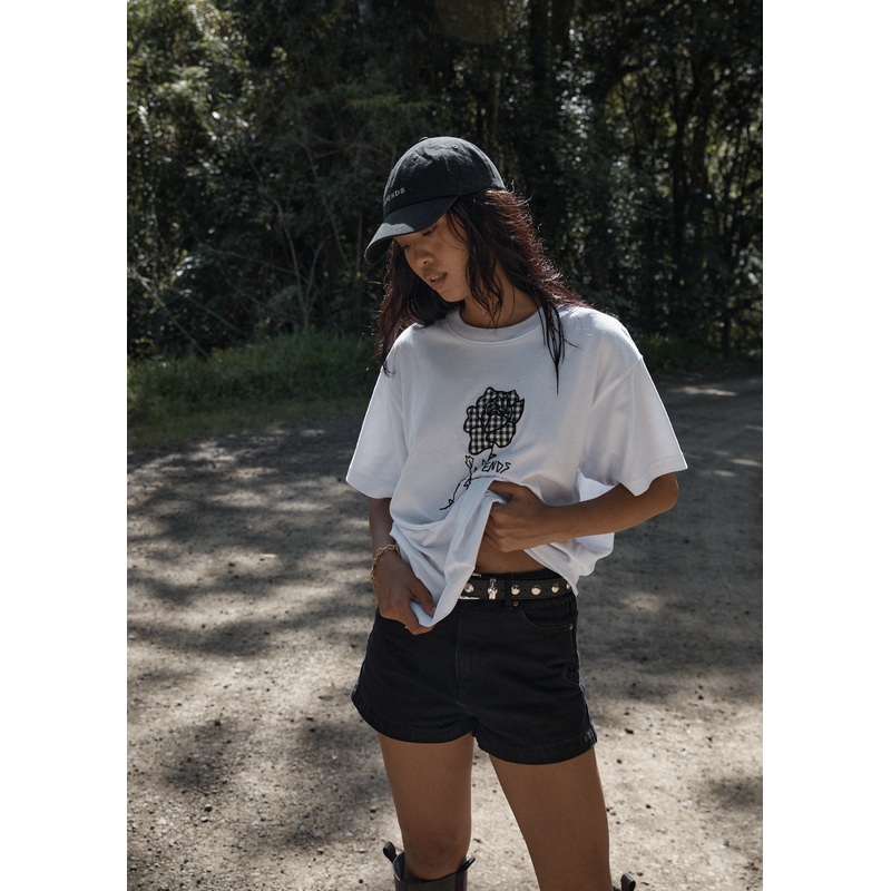 AFENDS Womens Patches – Oversized Tee – White