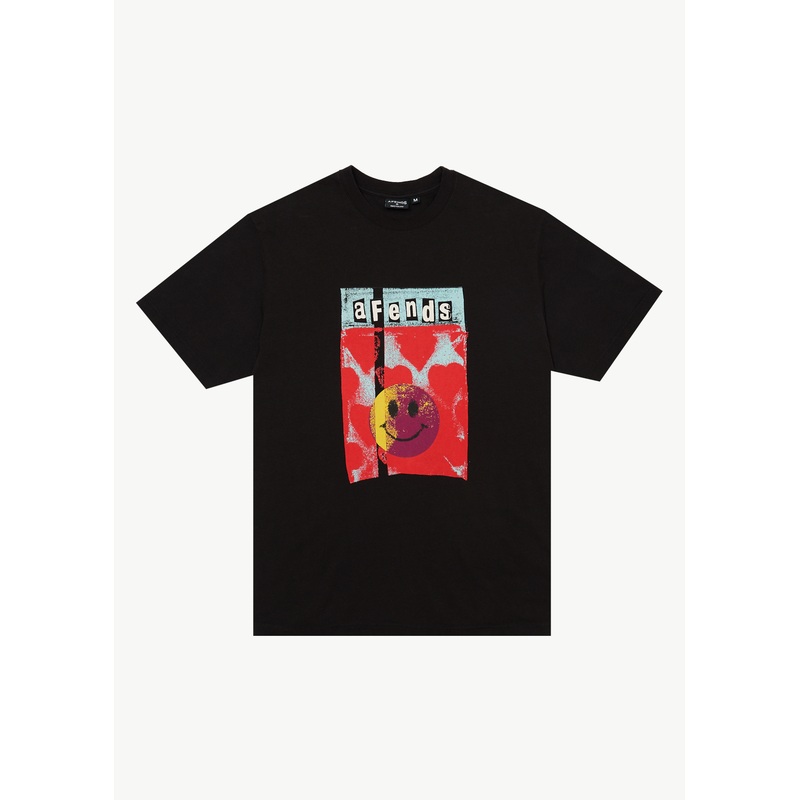 AFENDS Mens Dime Bag – Retro Tee – Black