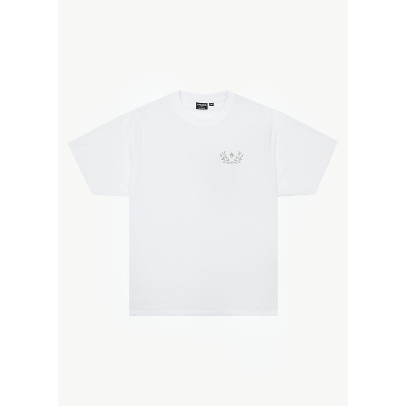 AFENDS Mens Surf Related – Boxy Tee – White