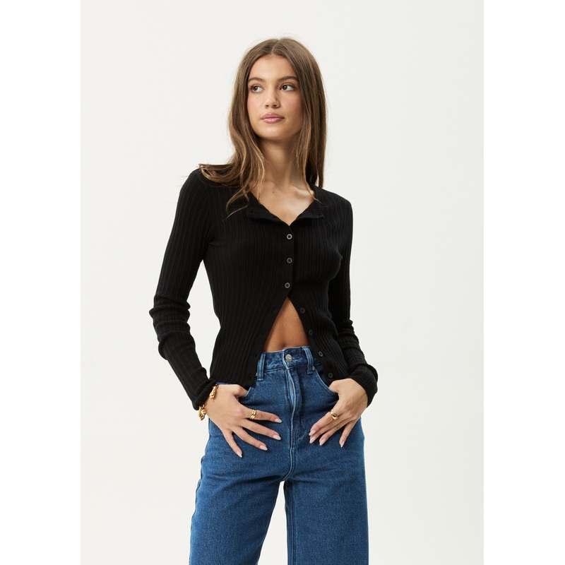AFENDS Womens Bronte –  Knit Cardigan – Black