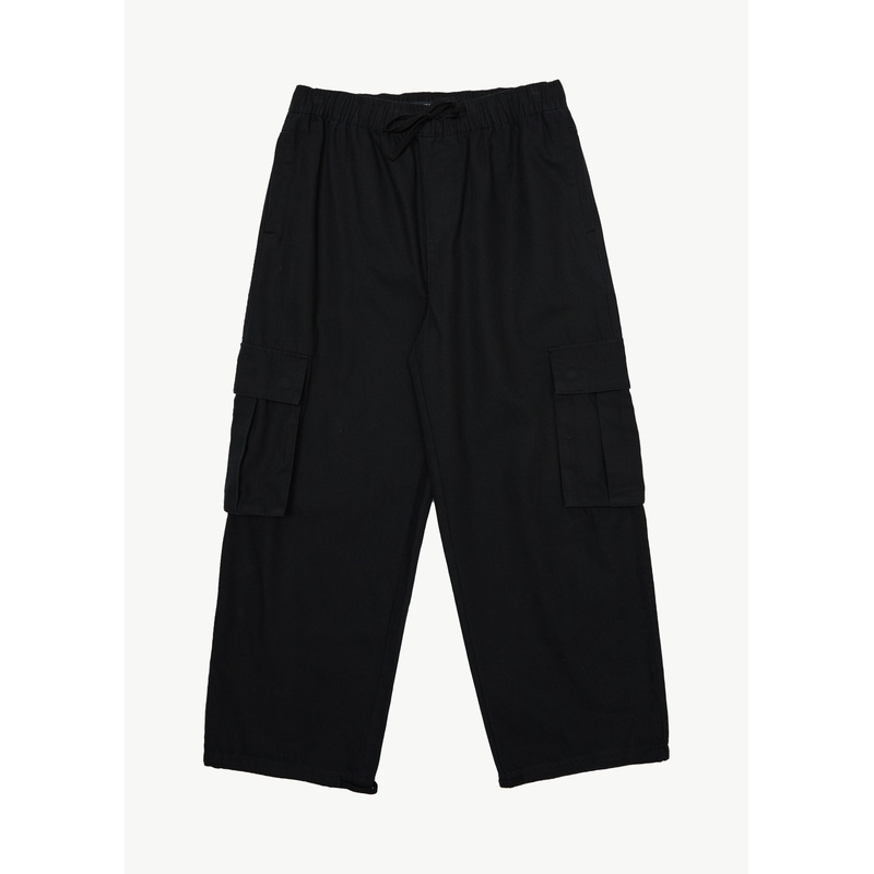 AFENDS Mens Atlas Canvas – Cargo Pant – Black