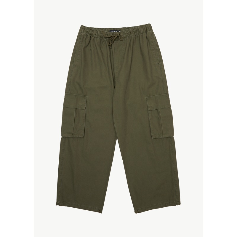 AFENDS Mens Atlas Canvas – Cargo Pant – Military