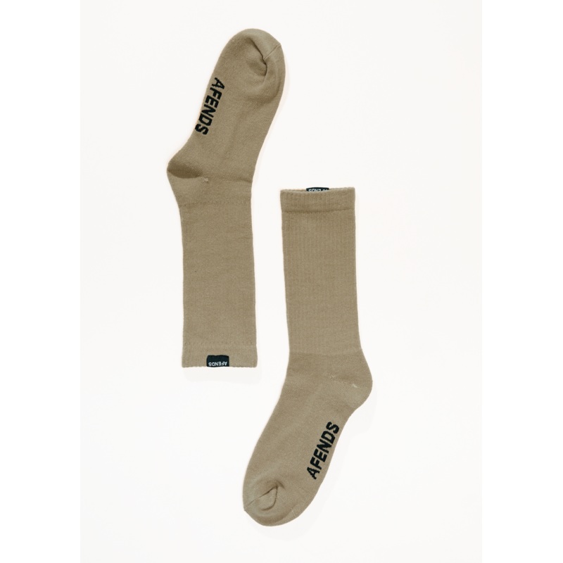 AFENDS Mens Everyday – Socks One Pack – Fossil