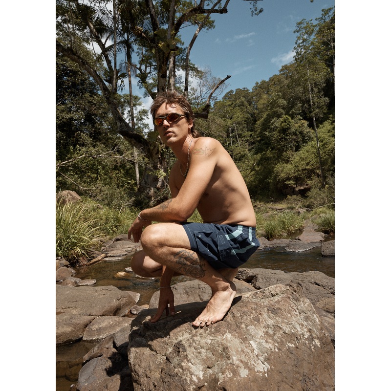 AFENDS Mens House Related – Cargo Swim Short 20 – Deep Sea