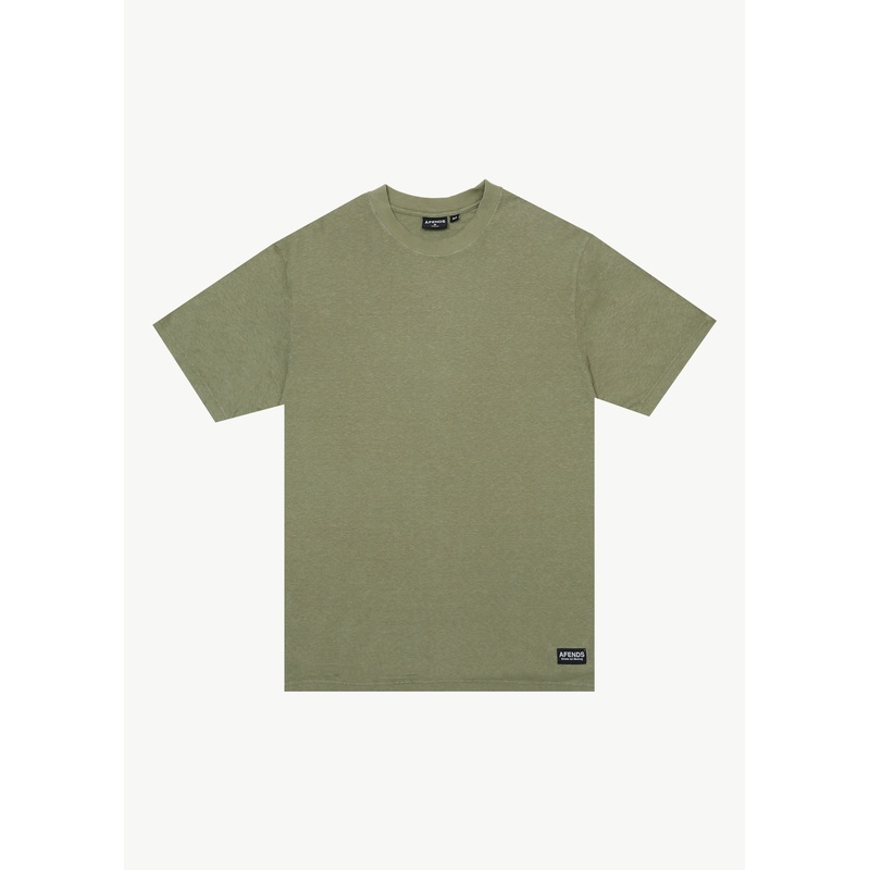 AFENDS Mens Classic – Retro Tee – Oil Green