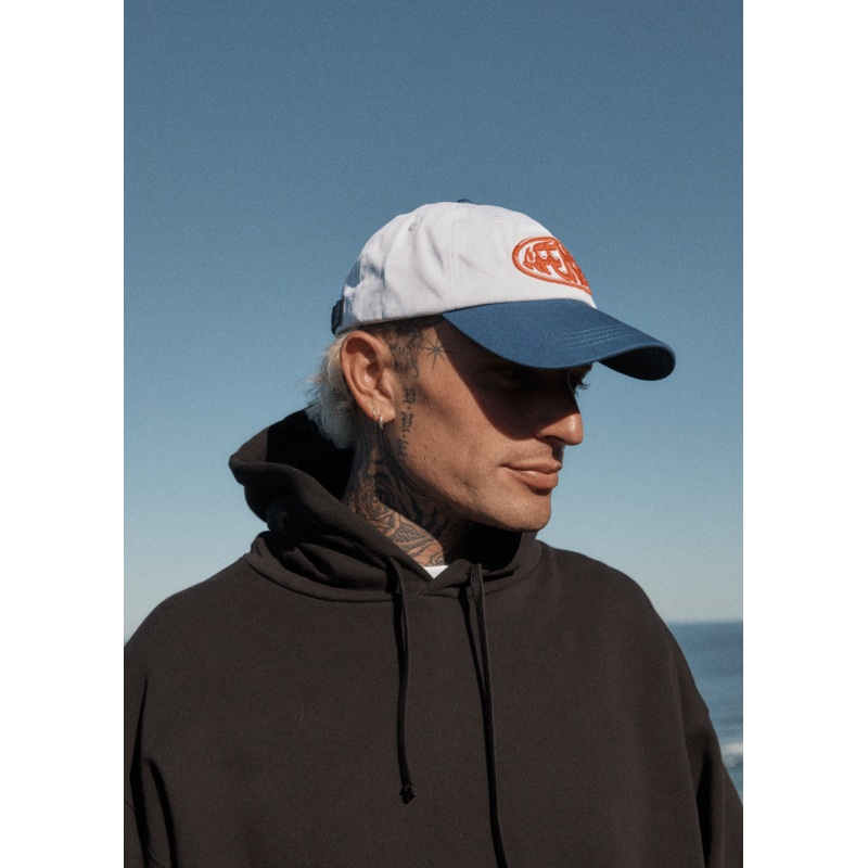 AFENDS Mens Frogga – Six Panel Cap – White