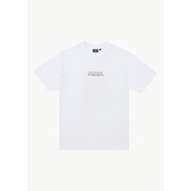 AFENDS Mens Wired – Retro Tee – White