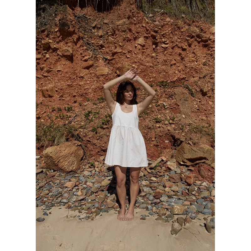 AFENDS Womens Jesse – Mini Dress – White