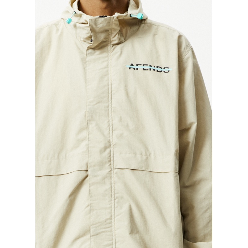 AFENDS Mens Antimatter – Spray Jacket – Cement