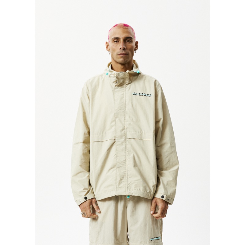 AFENDS Mens Antimatter – Spray Jacket – Cement