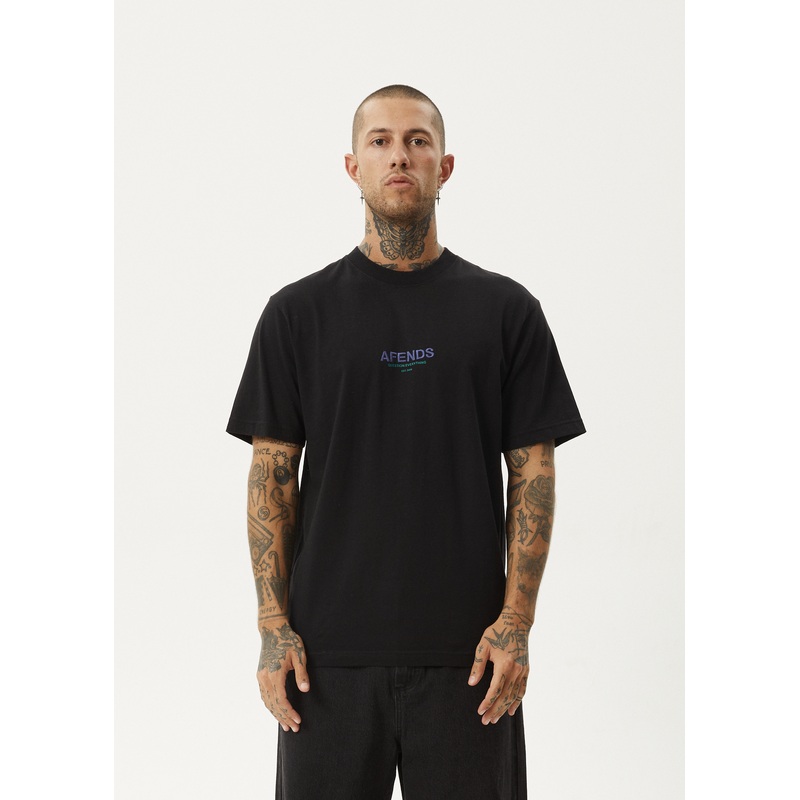 AFENDS Mens Vinyl – Retro Tee – Black