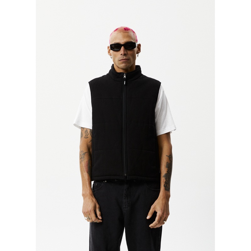 AFENDS Midnight – Puffer Vest – Black