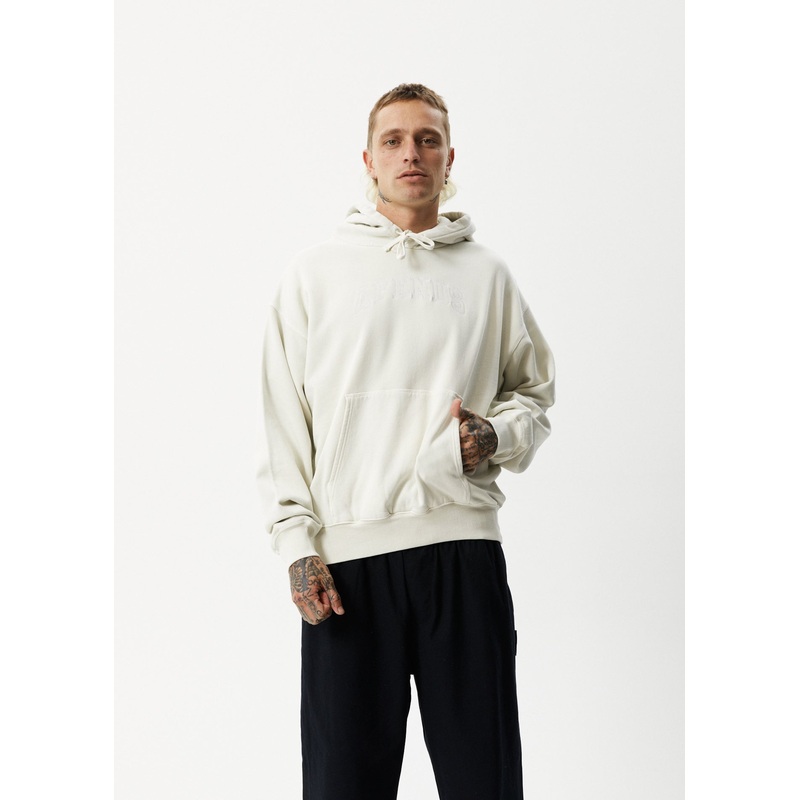 AFENDS Unlimited – Logo Hoodie – Worn White