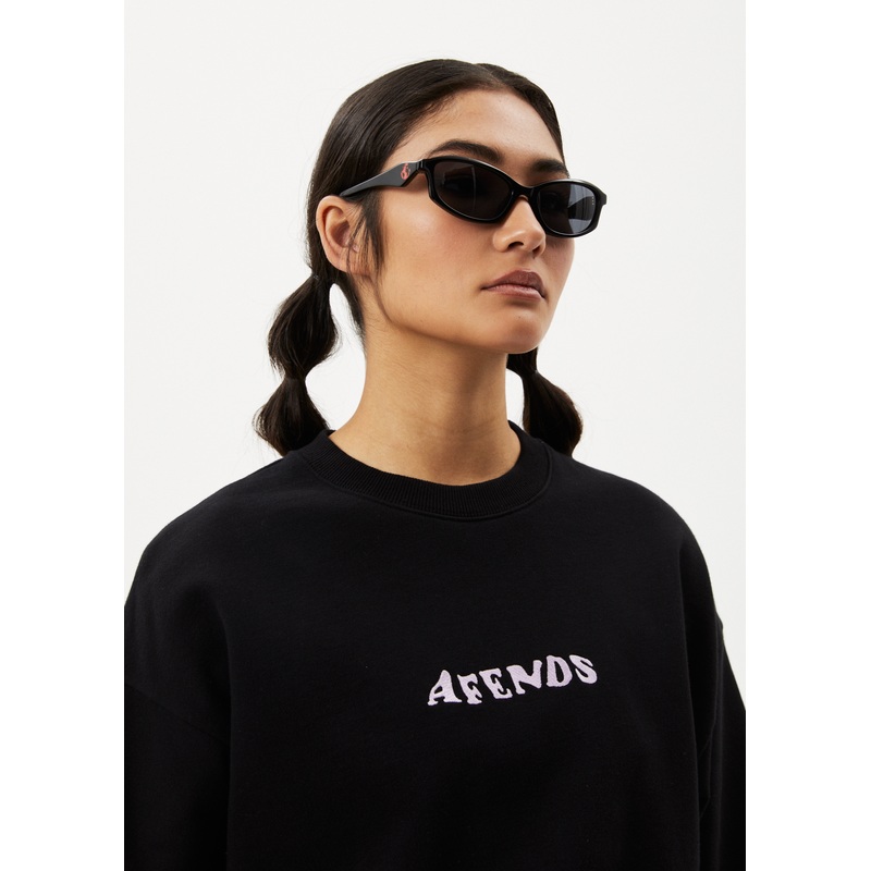 AFENDS Womens Lilah – Crew Neck Jumper – Black