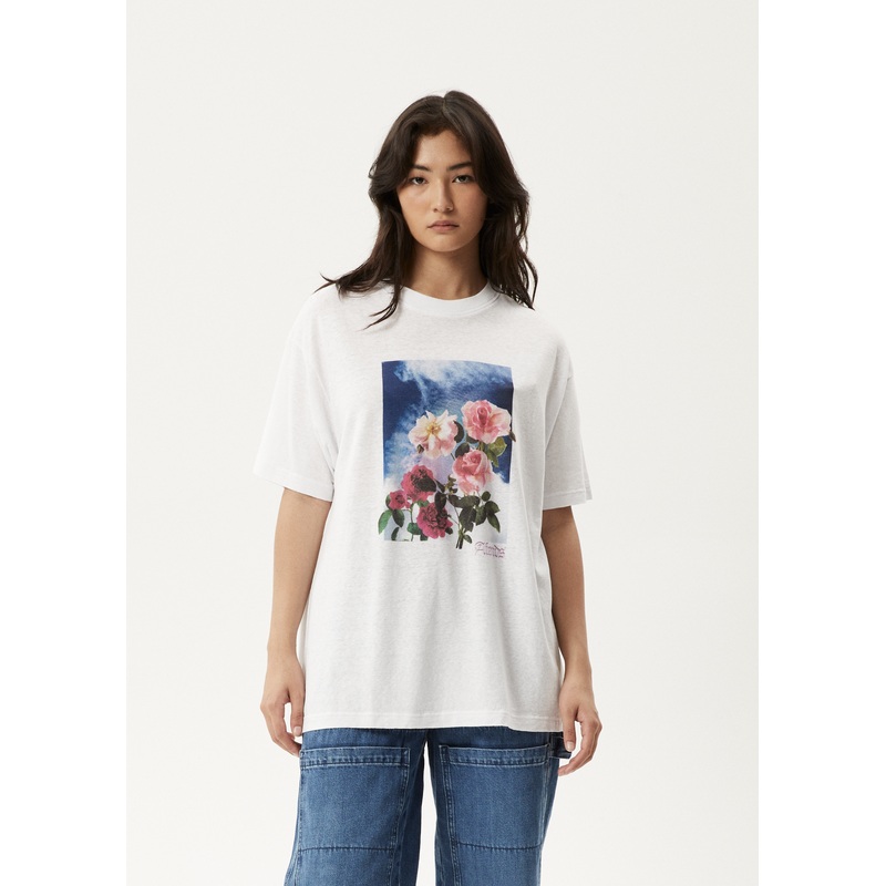 AFENDS Womens Nans House – Oversized Tee – White
