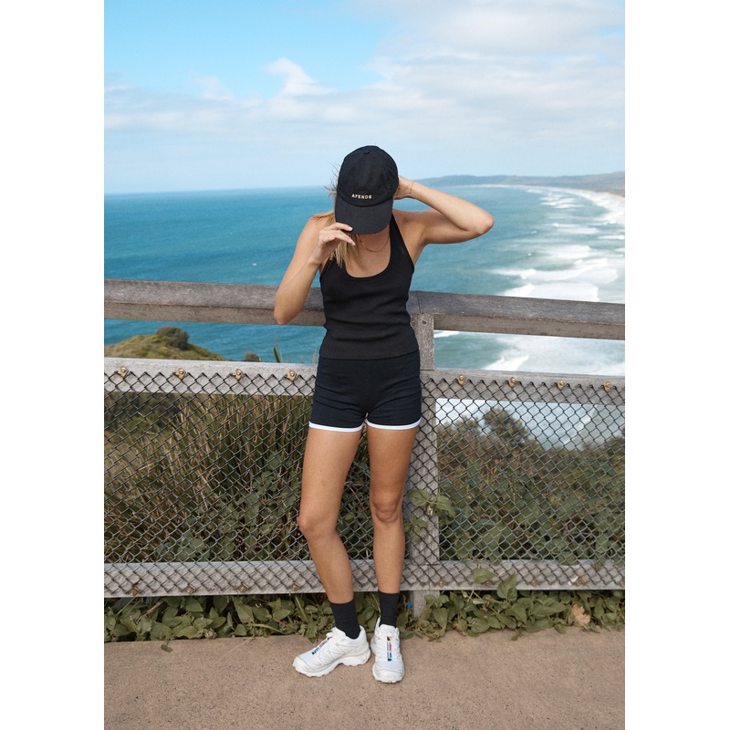 AFENDS Womens Set Fire – Knit Short – Black / White