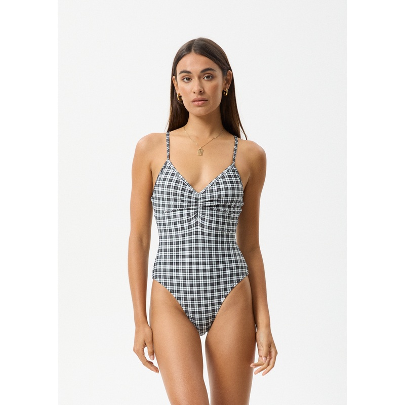 AFENDS Womens Asher – Check One Piece – Black Check