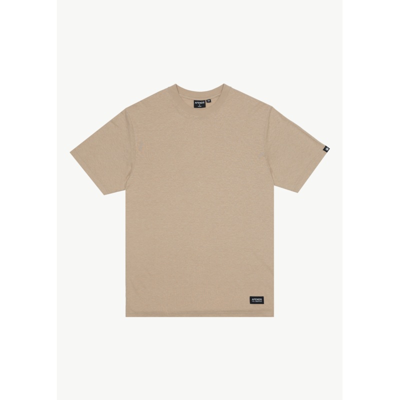 AFENDS Mens Classic – Retro Tee – Taupe